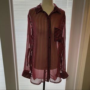 🌸5/$25🌸 Candy Couture Size L Tunic Length Blouse